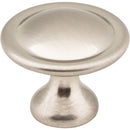 1-1/8" Diameter Satin Nickel Button Watervale Cabinet Mushroom Knob