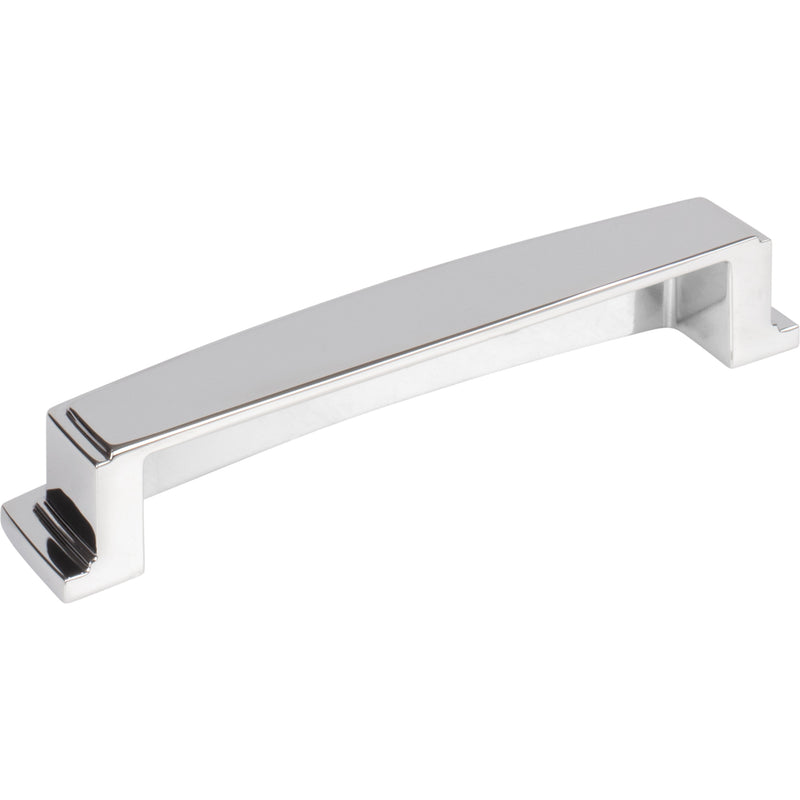 128 mm Center Polished Chrome Square-to-Center Square Renzo Cabinet Cup Pull