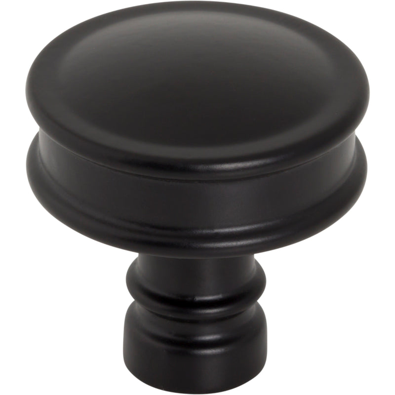 Cranford Knob 1 1/4 Inch Flat Black