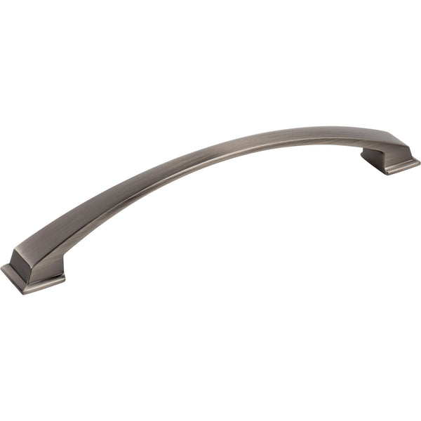 192 mm Center-to-Center Brushed Pewter Arched Roman Cabinet Pull