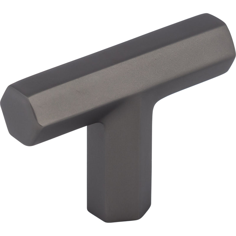 Lydia T Shape Knob 1 3/4 Inch Ash Gray