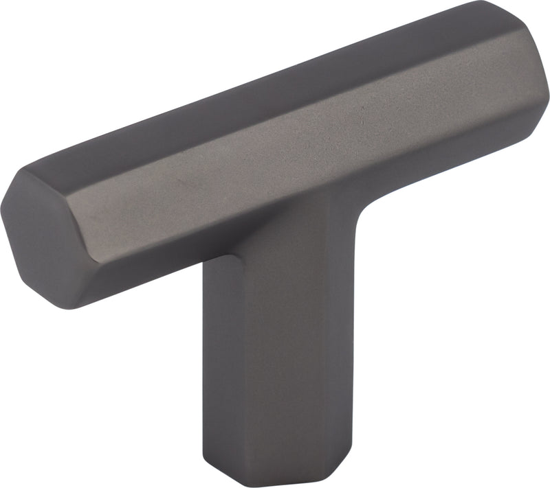 Lydia T Shape Knob 1 3/4 Inch Ash Gray