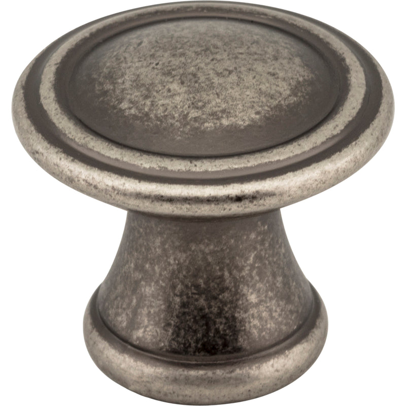 1-3/16" Diameter Distressed Pewter Cordova Cabinet Knob