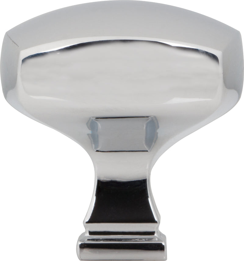 1-3/8" Overall Length Polished Chrome Square Audrey Cabinet Knob