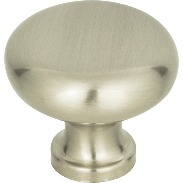 Round Knob 1 1/4 Inch Brushed Nickel