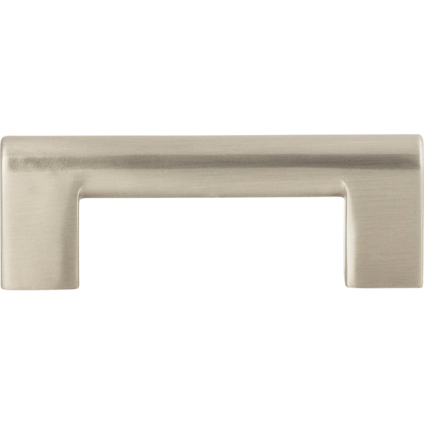 Round Rail Pull 3 Inch (c-c) Brushed Nickel