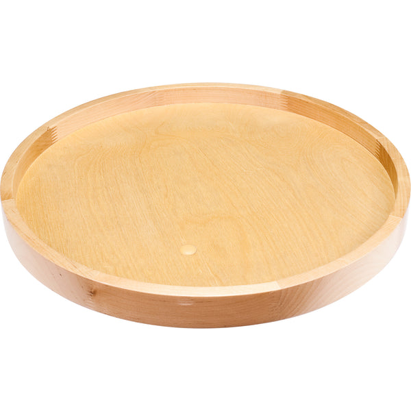 24" Round Wood Lazy Susan Shelf with Swivel