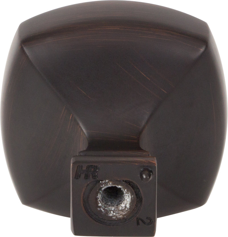1-3/8" Overall Length Brushed Oil Rubbed Bronze Square Audrey Cabinet Knob