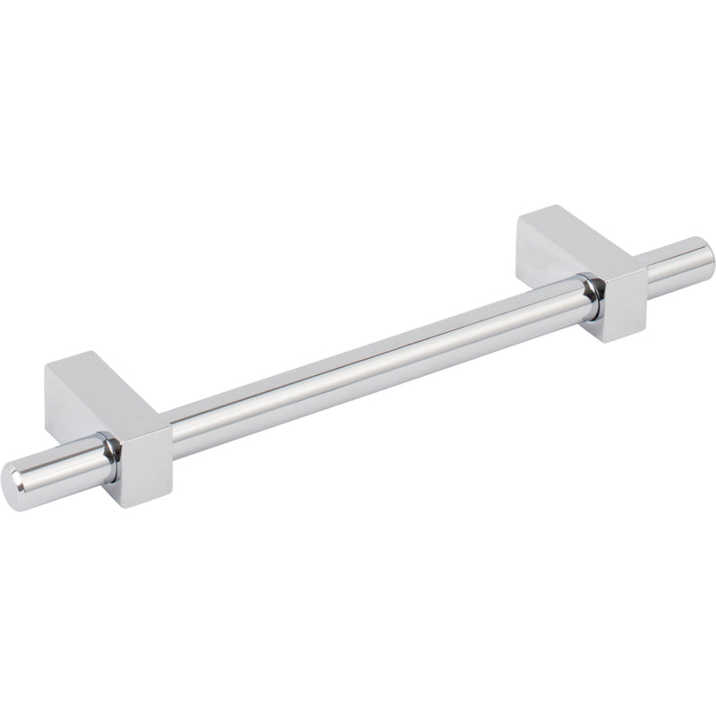 128 mm Center-to-Center Polished Chrome Larkin Cabinet Bar Pull