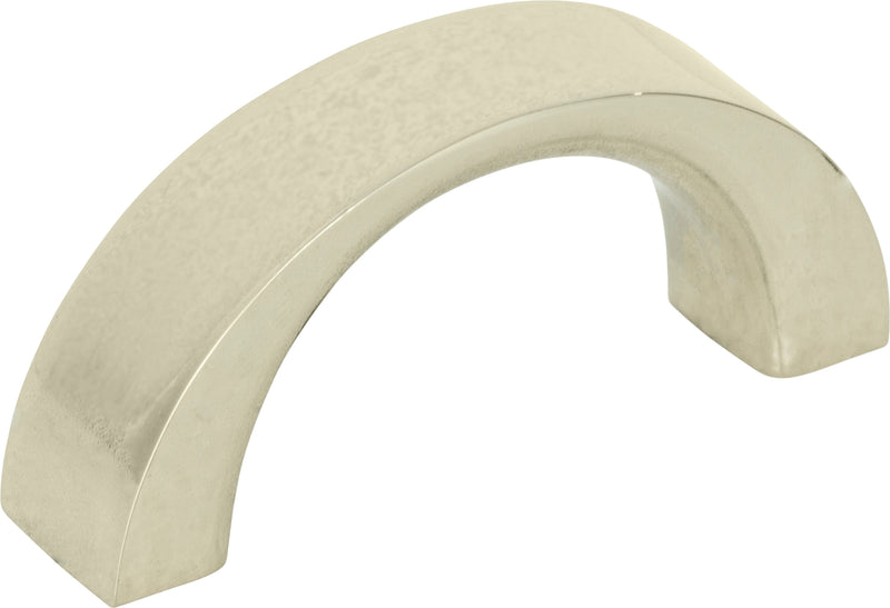 Tableau Curved Pull 1 7/16 Inch (c-c) Polished Nickel