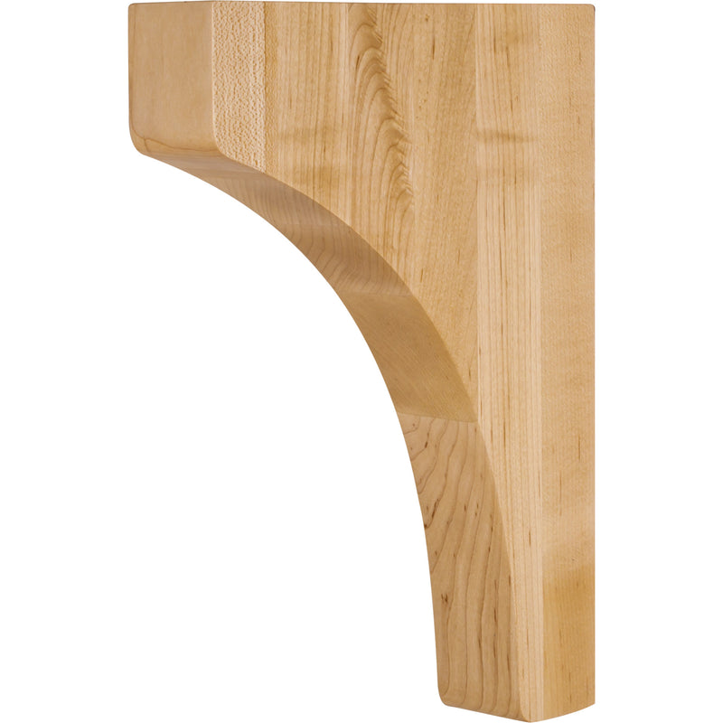 1-3/4" W x 8" D x 11" H Hard Maple Minimalist Corbel