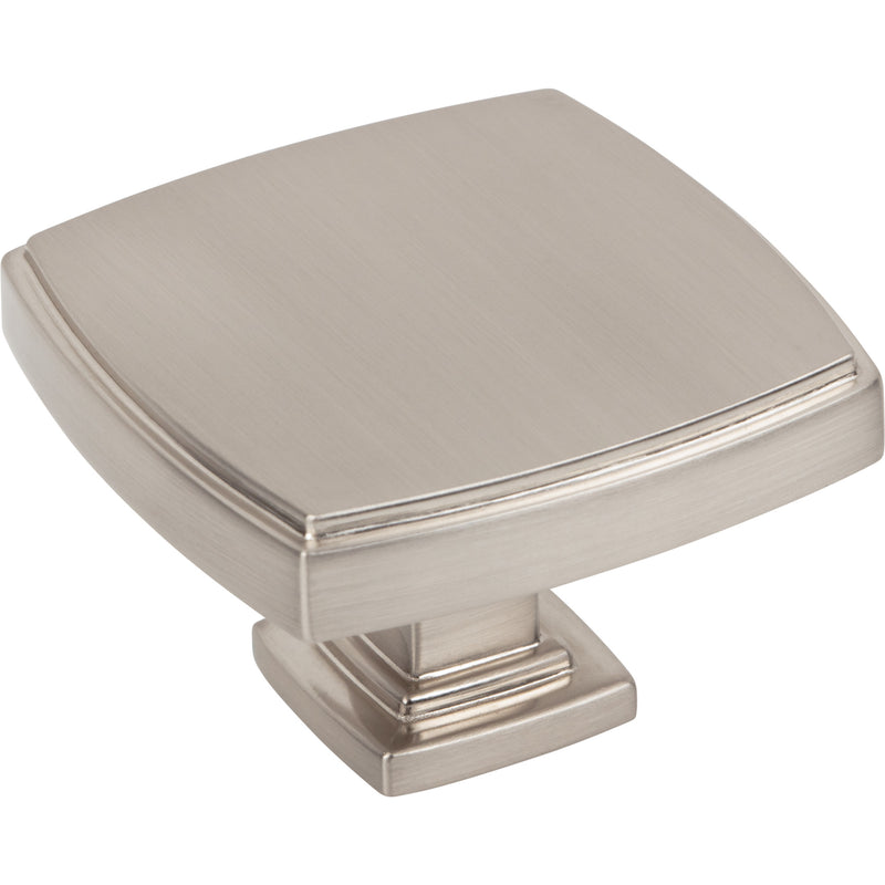 1-3/4" Overall Length Satin Nickel Square Renzo Cabinet Knob