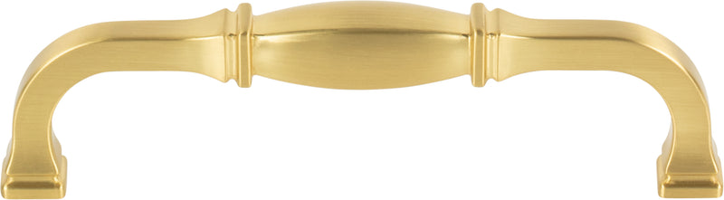 128 mm Center-to-Center Brushed Gold Audrey Cabinet Pull