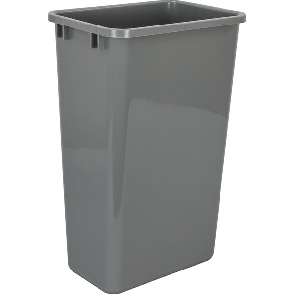 Box of 4 Grey 50 Quart Plastic Waste Containers
