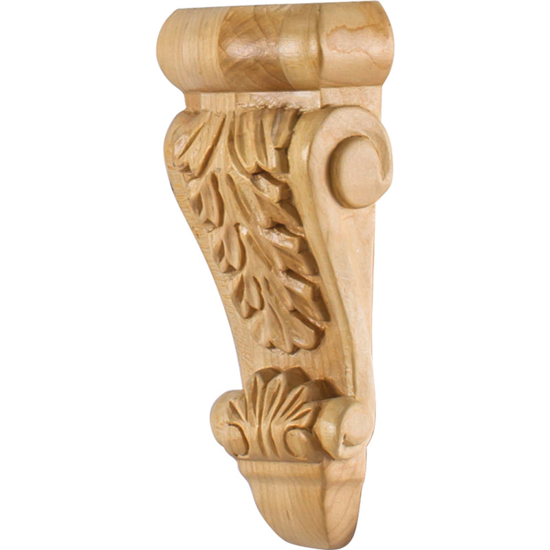 2-3/4" W x 1-3/8" D x 6" H Alder Low-profile Acanthus Corbel