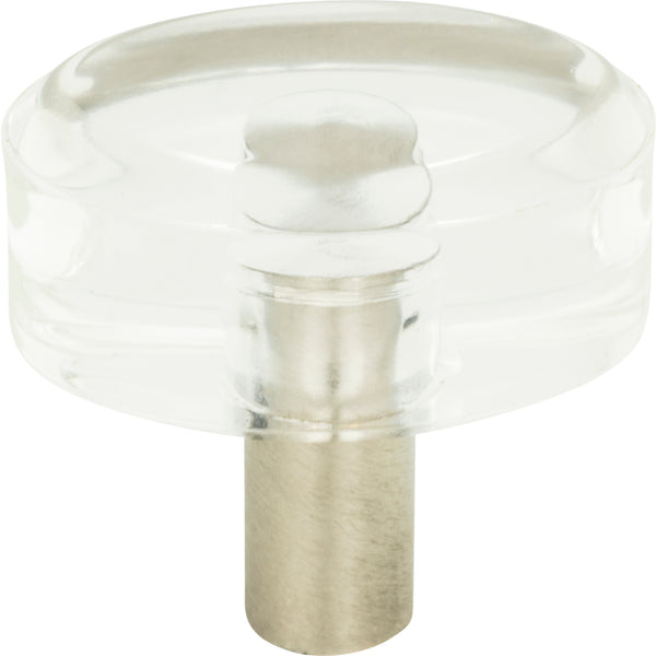 Optimism Oval Knob 1 1/2 Inch Brushed Nickel