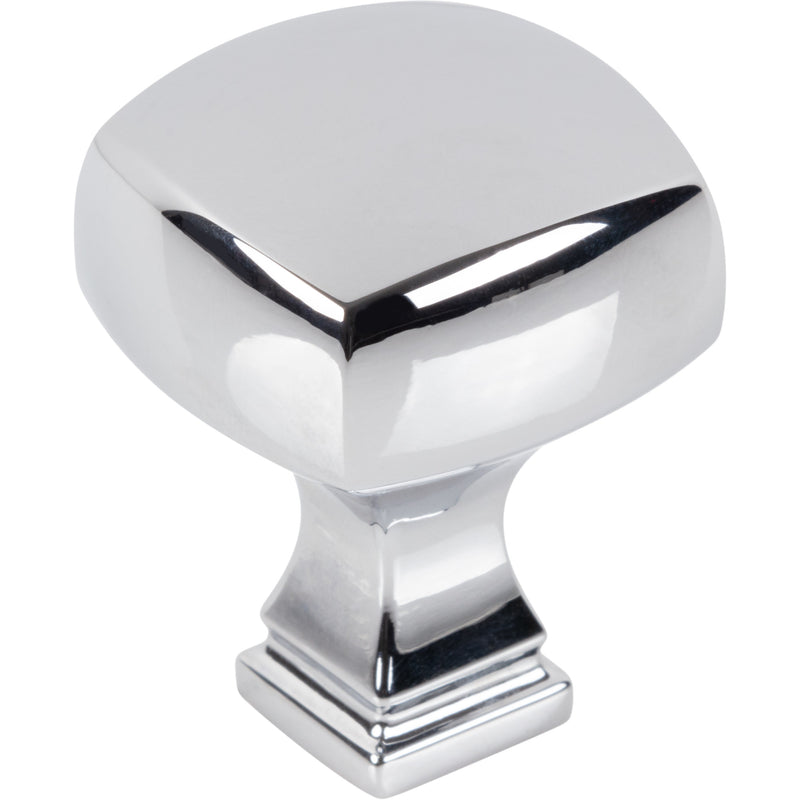 1-1/8" Overall Length Polished Chrome Square Audrey Cabinet Knob