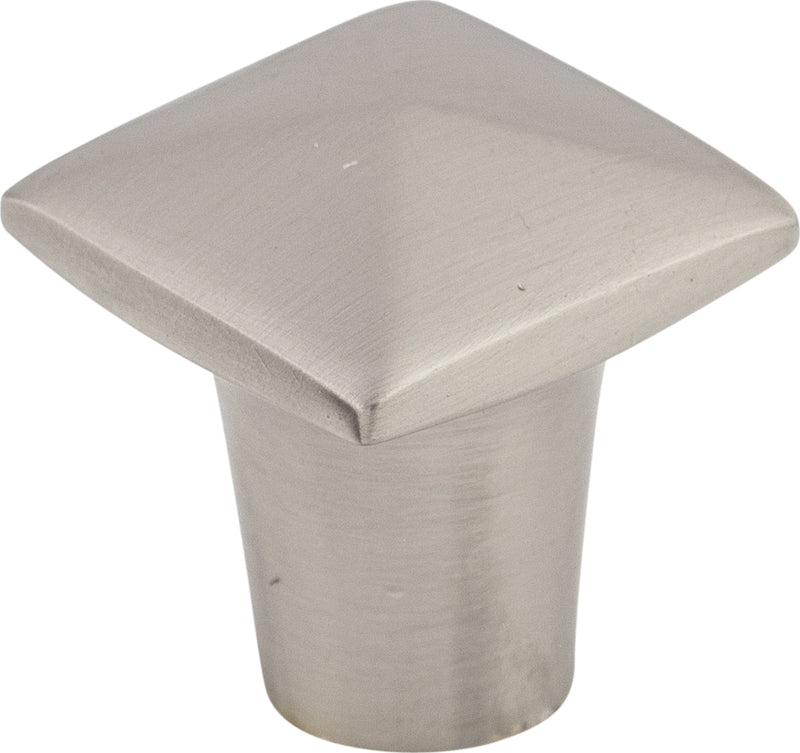 Aspen II Square Knob 7/8 Inch Brushed Satin Nickel