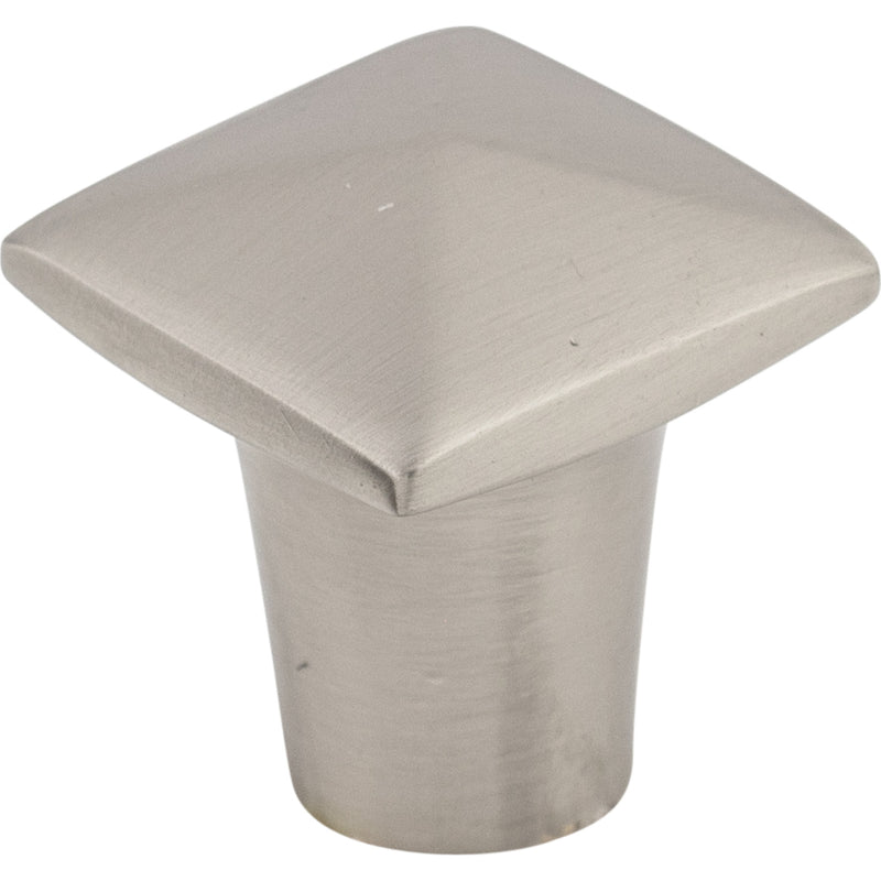 Aspen II Square Knob 7/8 Inch Brushed Satin Nickel