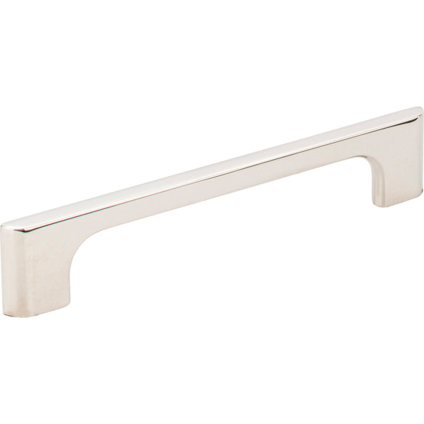 128 mm Center-to-Center Polished Nickel Asymmetrical Leyton Cabinet Pull