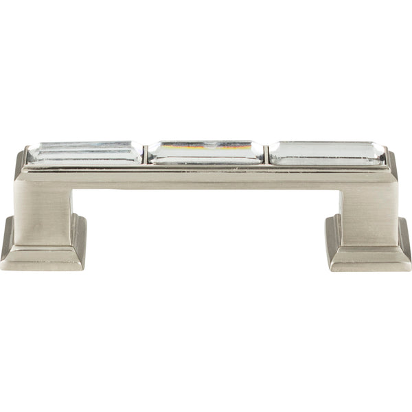 Legacy Crystal Pull 3 Inch (c-c) Brushed Nickel