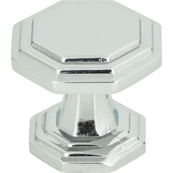 Dickinson Octagon Knob 1 1/4 Inch Polished Chrome