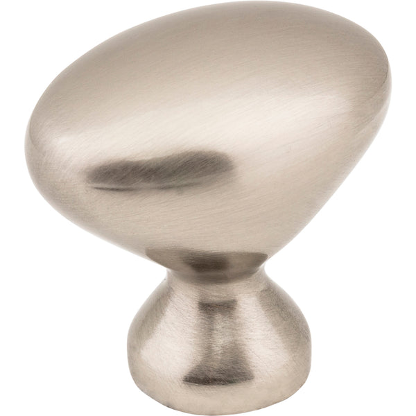 1-1/4" Overall Length Satin Nickel Oval Merryville Cabinet Knob