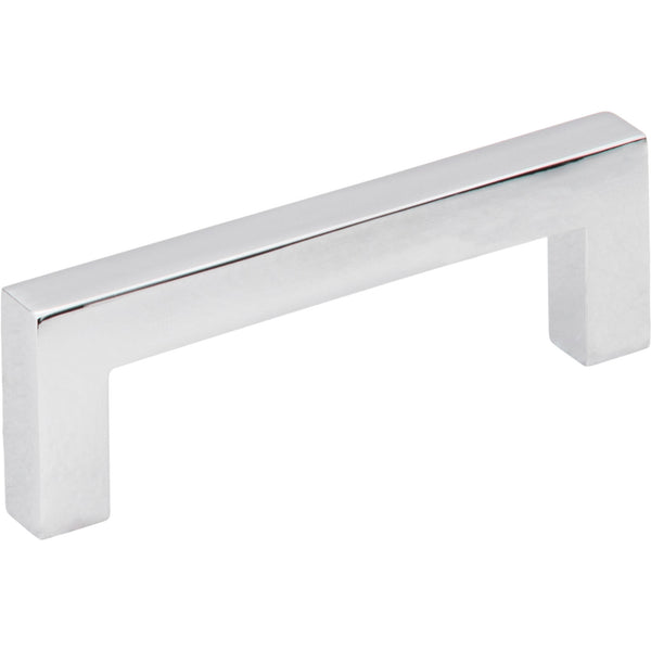 3" Center-to-Center Polished Chrome Square Stanton Cabinet Bar Pull