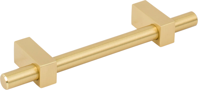 96 mm Center-to-Center Brushed Gold Larkin Cabinet Bar Pull