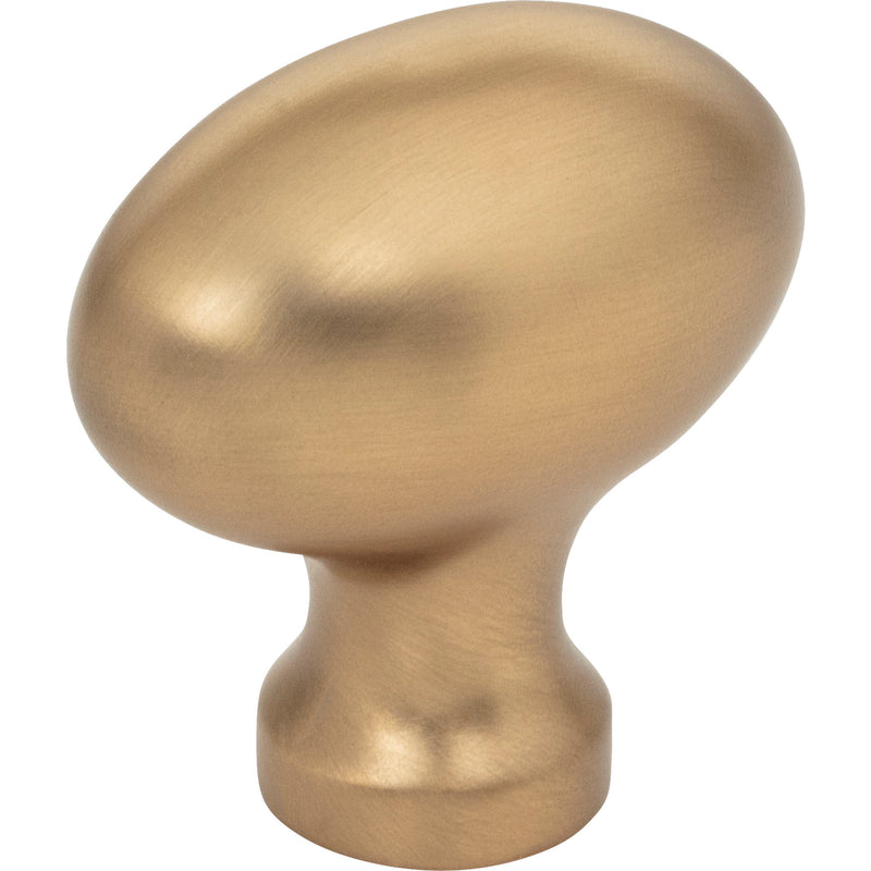 1-9/16" Overall Length Satin Bronze Football Lyon Cabinet Knob