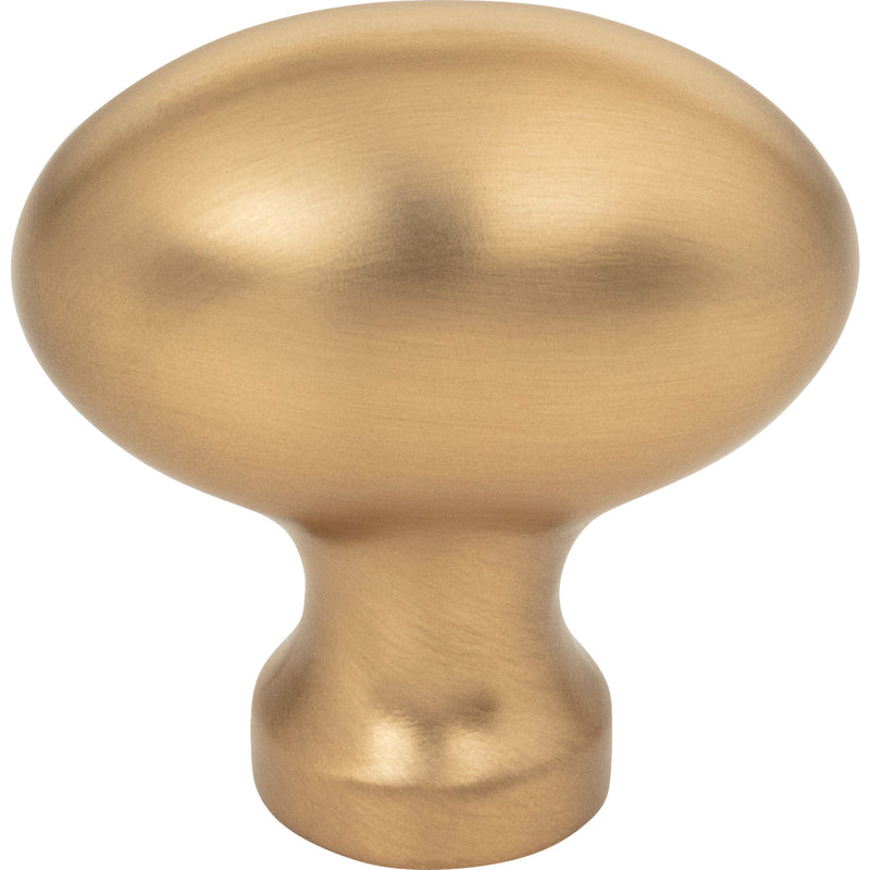 1-9/16" Overall Length Satin Bronze Football Lyon Cabinet Knob