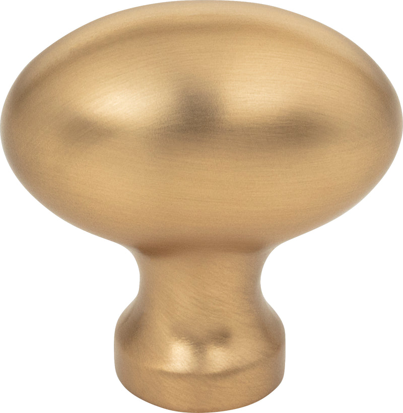 1-9/16" Overall Length Satin Bronze Football Lyon Cabinet Knob