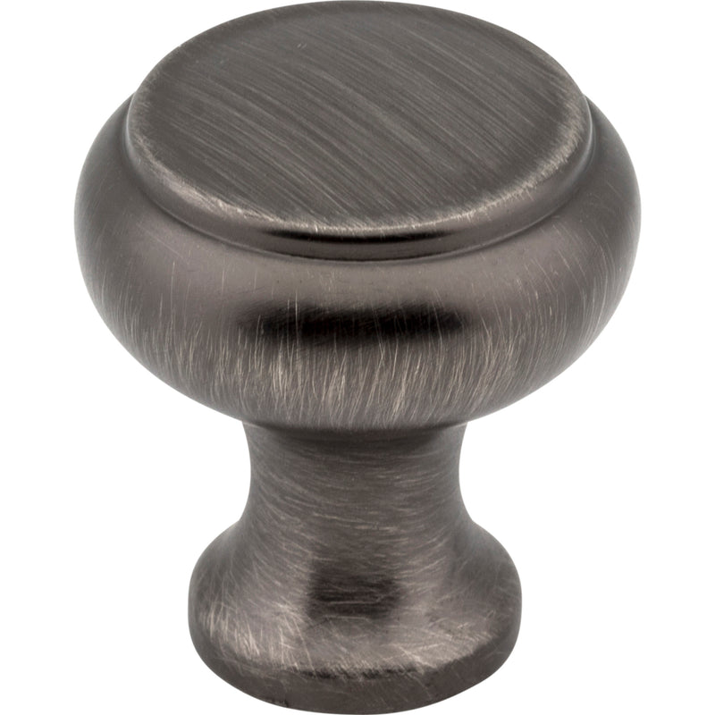 1-3/16" Diameter Brushed Pewter Button Westbury Cabinet Knob