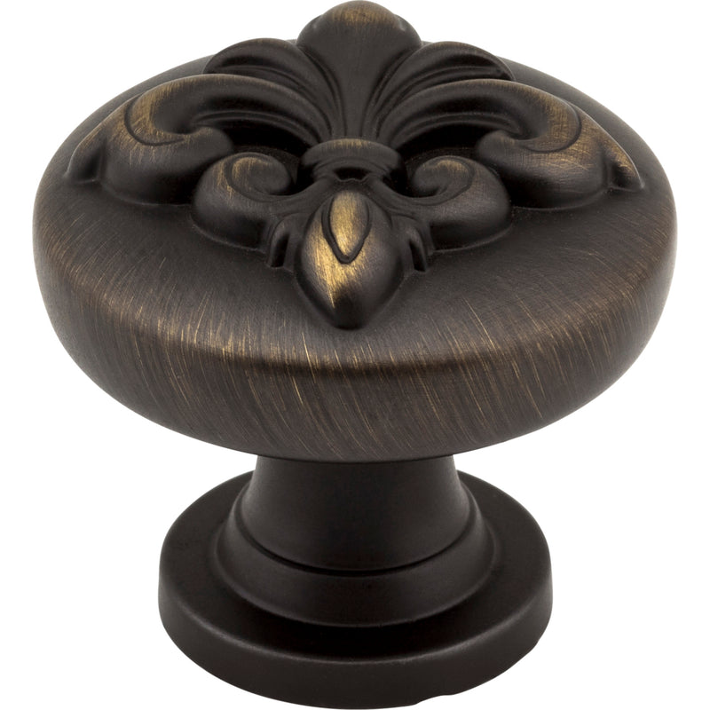 1-3/8" Diameter Antique Brushed Satin Brass Lafayette Cabinet Knob