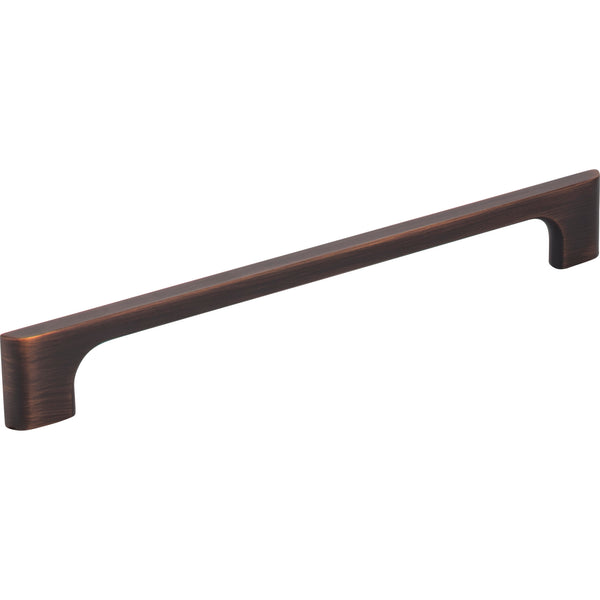 192 mm Center-to-Center Brushed Oil Rubbed Bronze Asymmetrical Leyton Cabinet Pull