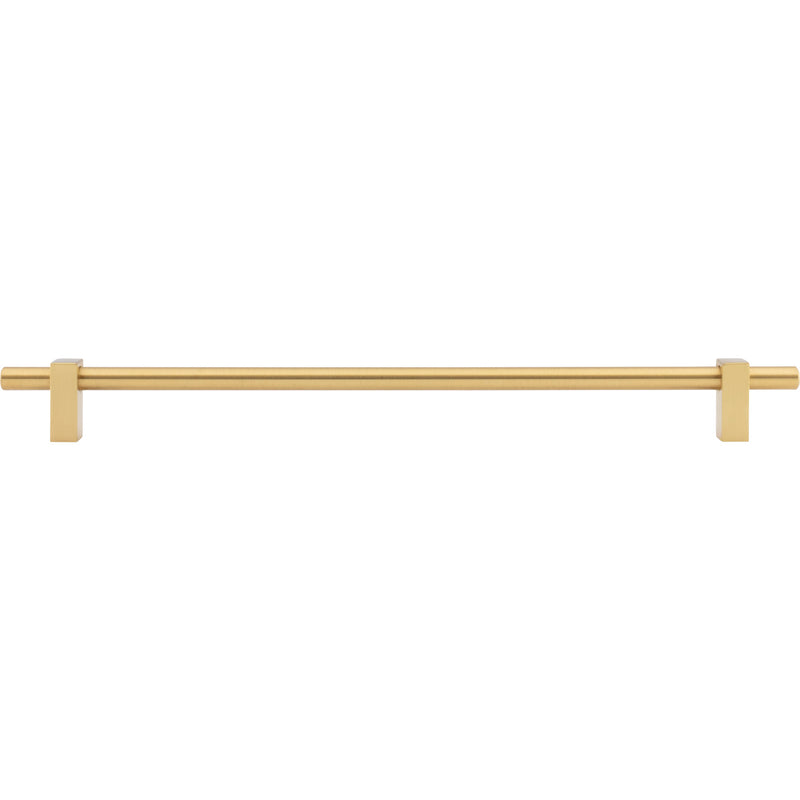 305 mm Center-to-Center Brushed Gold Larkin Cabinet Bar Pull