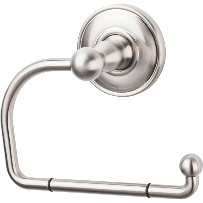 Edwardian Bath Tissue Hook Plain Backplate Brushed Satin Nickel