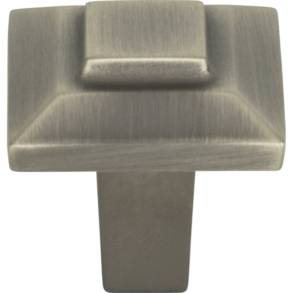 Trocadero Small Square Knob 1 Inch Pewter