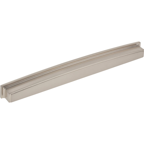 305 mm Center Satin Nickel Square-to-Center Square Renzo Cabinet Cup Pull