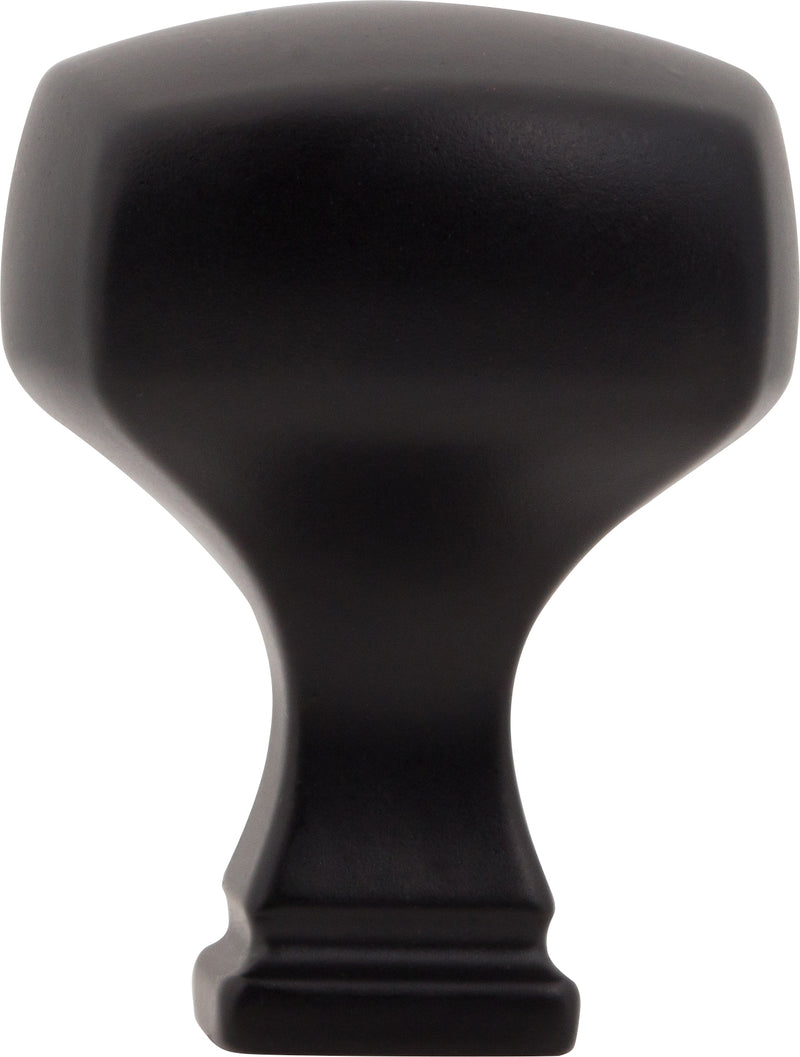 1-1/8" Overall Length Matte Black Square Audrey Cabinet Knob