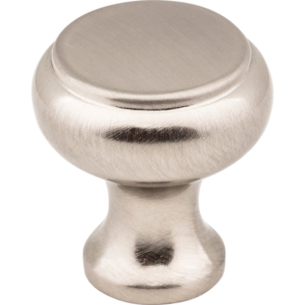 1-3/16" Diameter Satin Nickel Button Westbury Cabinet Knob