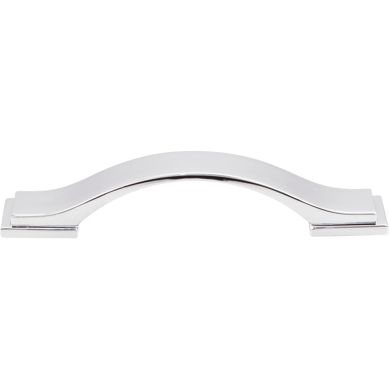 96 mm Center-to-Center Polished Chrome Strap Mirada Cabinet Pull