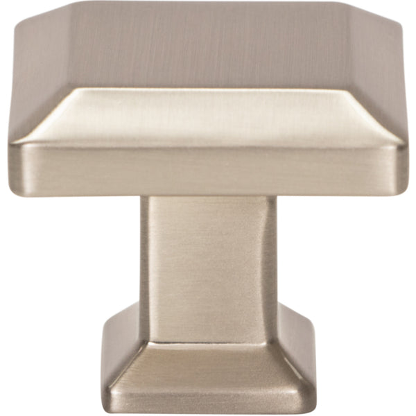 Sweetbriar Lane Square Knob 1 1/4 Inch Brushed Nickel