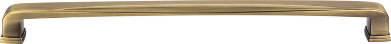 12" Center-to-Center Brushed Antique Brass Square Milan 1 Appliance Handle