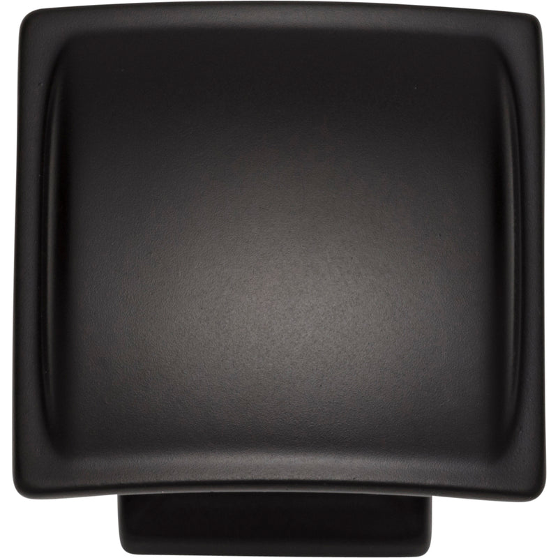 1-1/4" Overall Length Matte Black Square Annadale Cabinet Knob