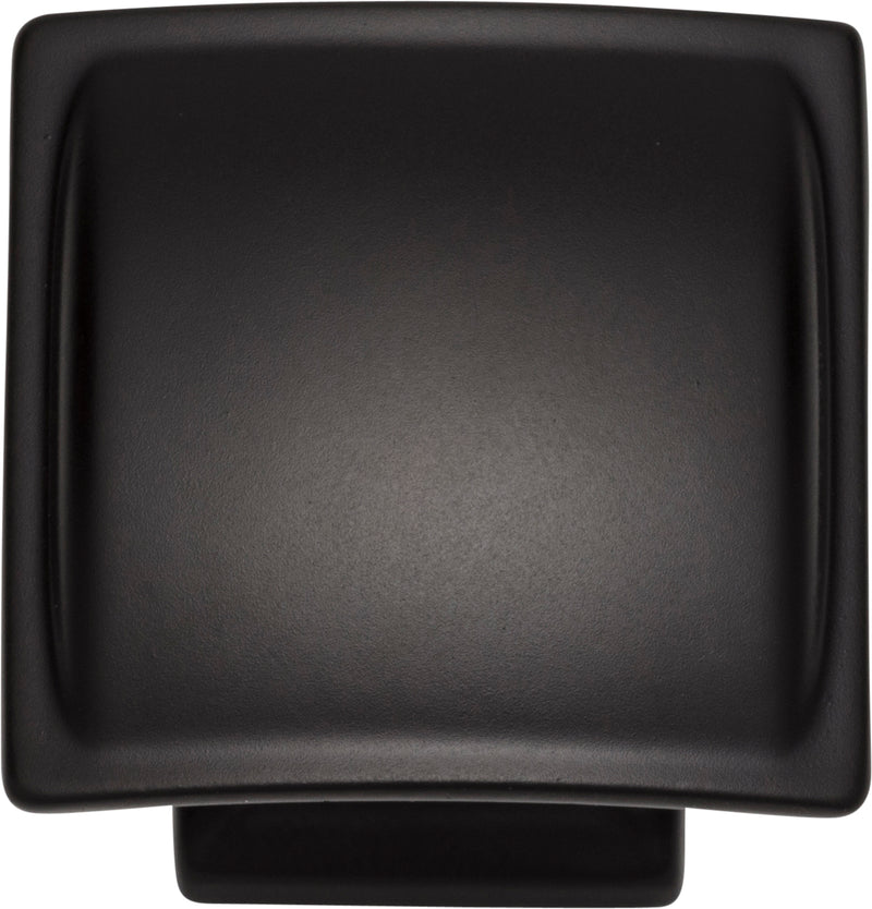 1-1/4" Overall Length Matte Black Square Annadale Cabinet Knob