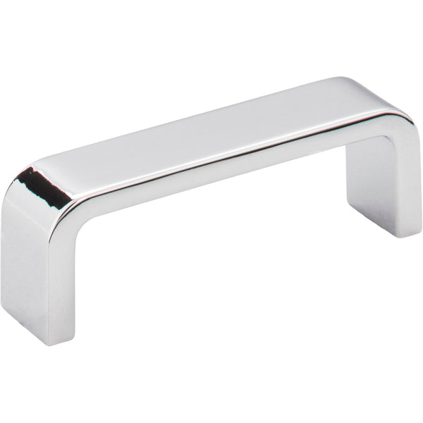 3" Center-to-Center Polished Chrome Square Asher Cabinet Pull