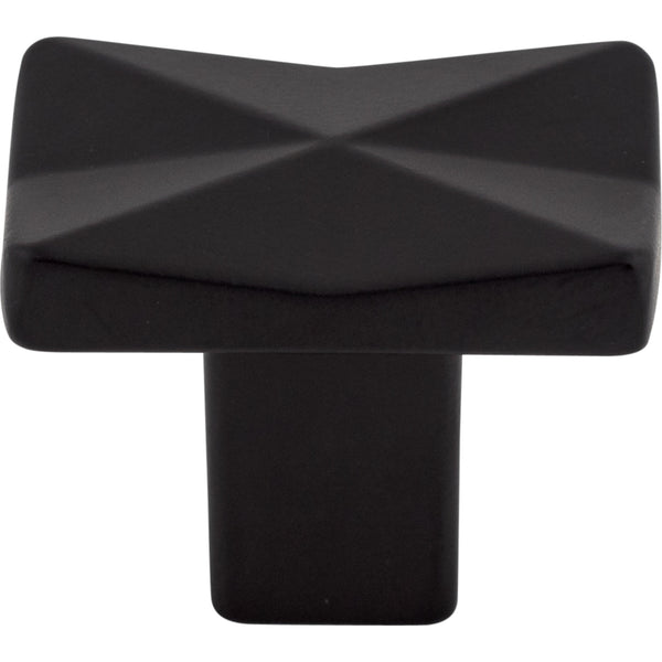 Quilted Knob 1 1/4 Inch Flat Black