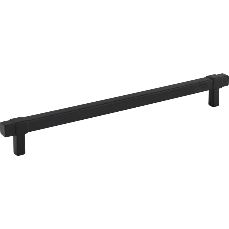 224 mm Center-to-Center Matte Black Square Zane Cabinet Pull