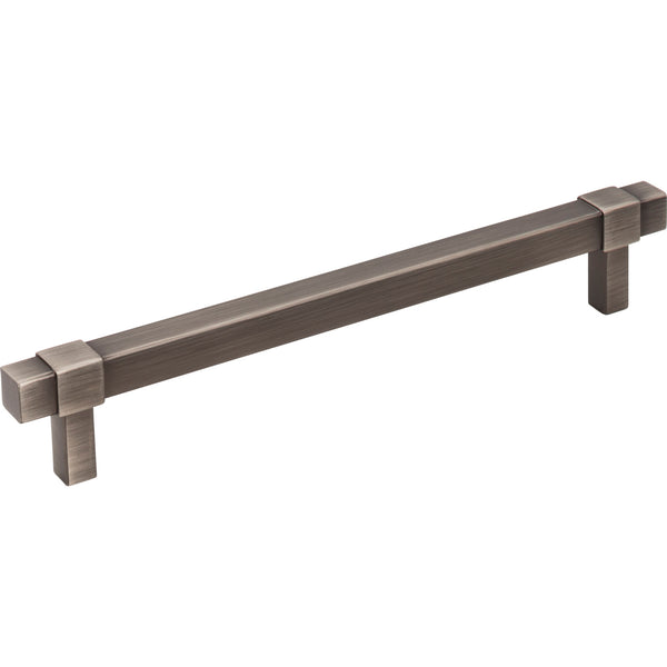 160 mm Center-to-Center Brushed Pewter Square Zane Cabinet Pull